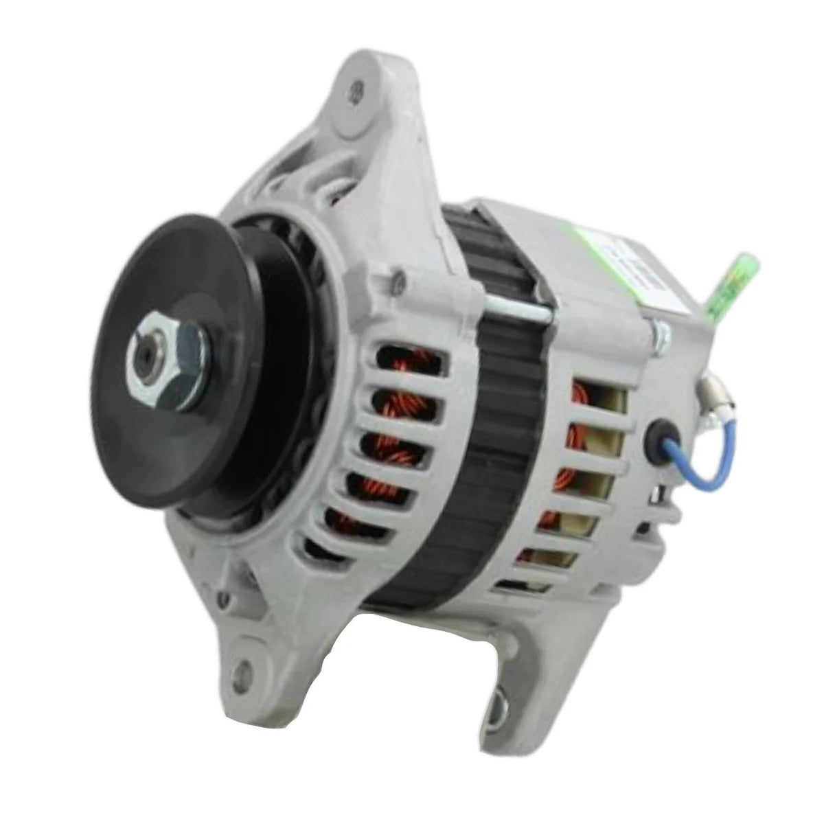 Image of an alternator on a white background.