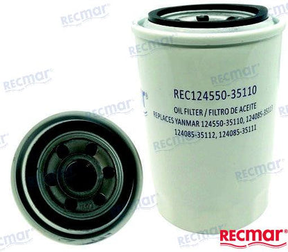 FILTRO DE ACEITE YANMAR | OEM 124550-35110 | FILTRO DE ACEITE | RECMAR