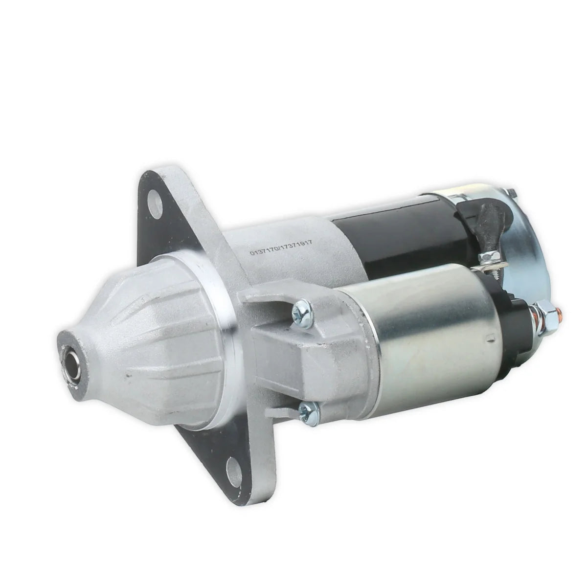 Image of a starter motor on a white background.