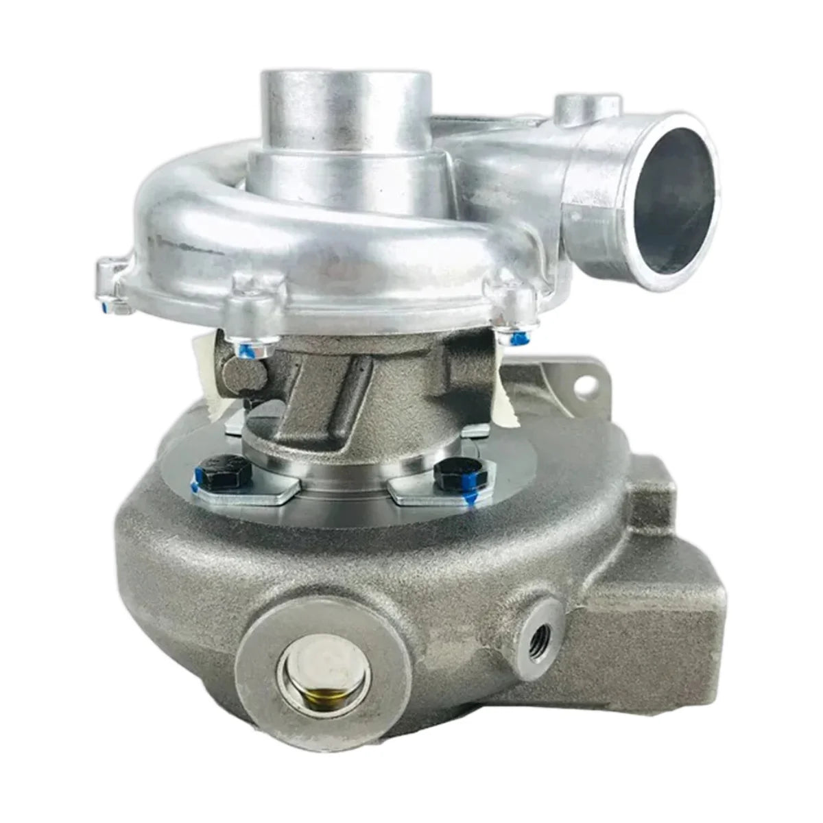 Image of a turbocharger on a white background.