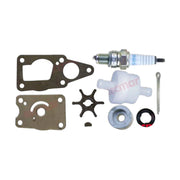 Image of various engine service and maintenance parts on a white background.