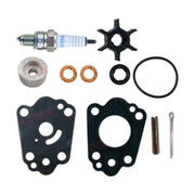 Image of various engine service and maintenance parts on a white background.