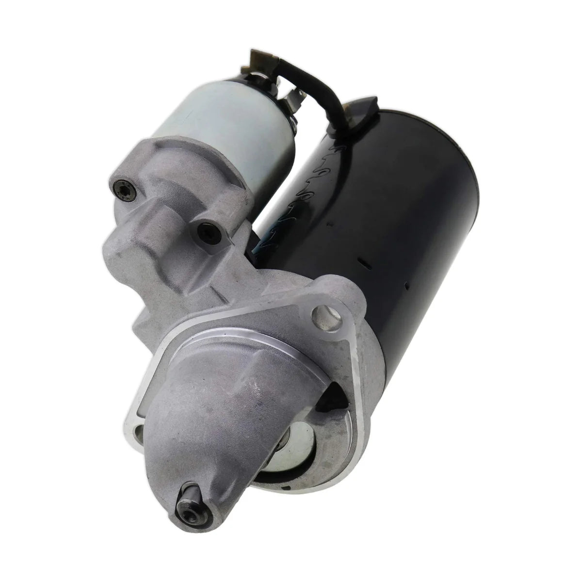 Image of a starter motor on a white background.