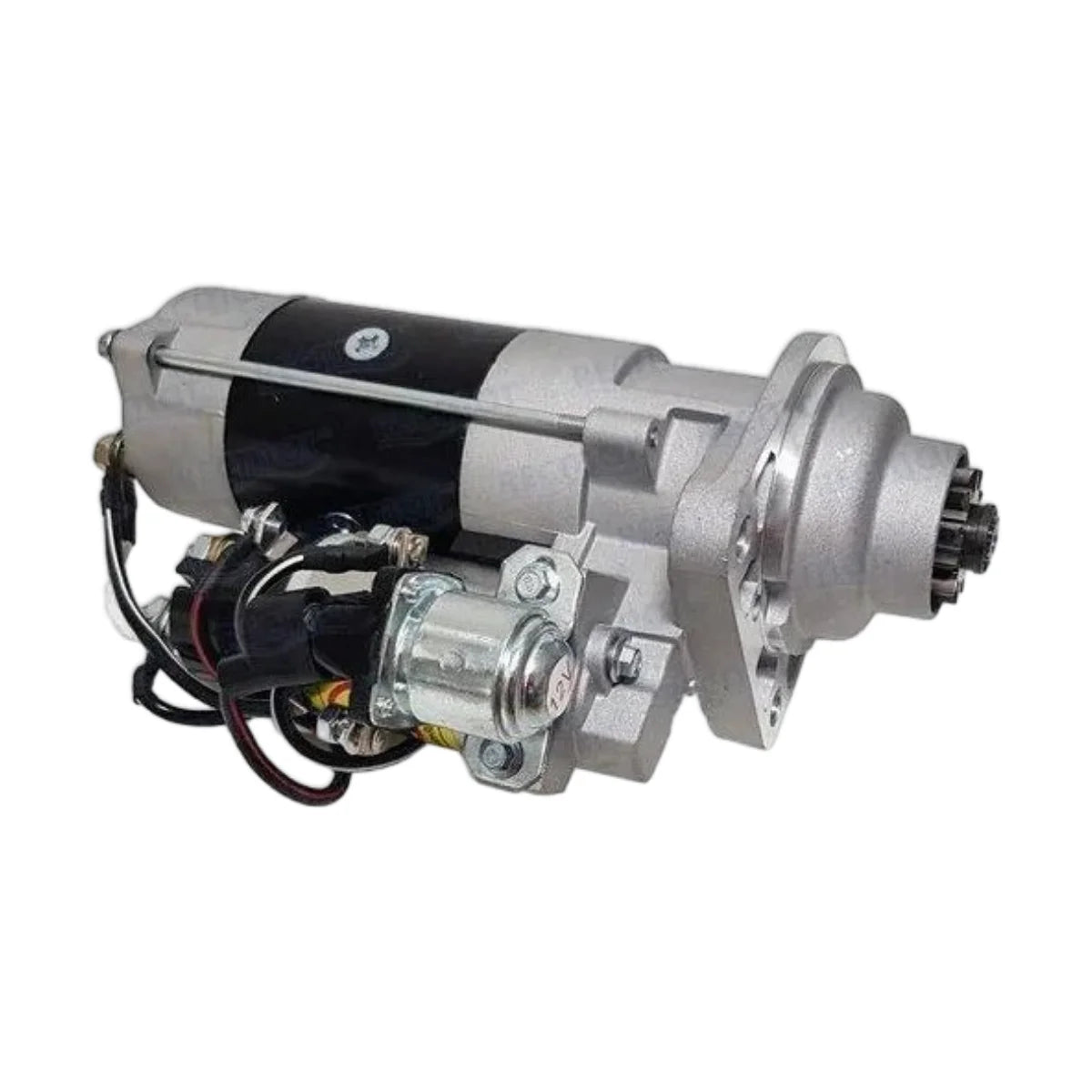 Image of a starter motor on a white background.