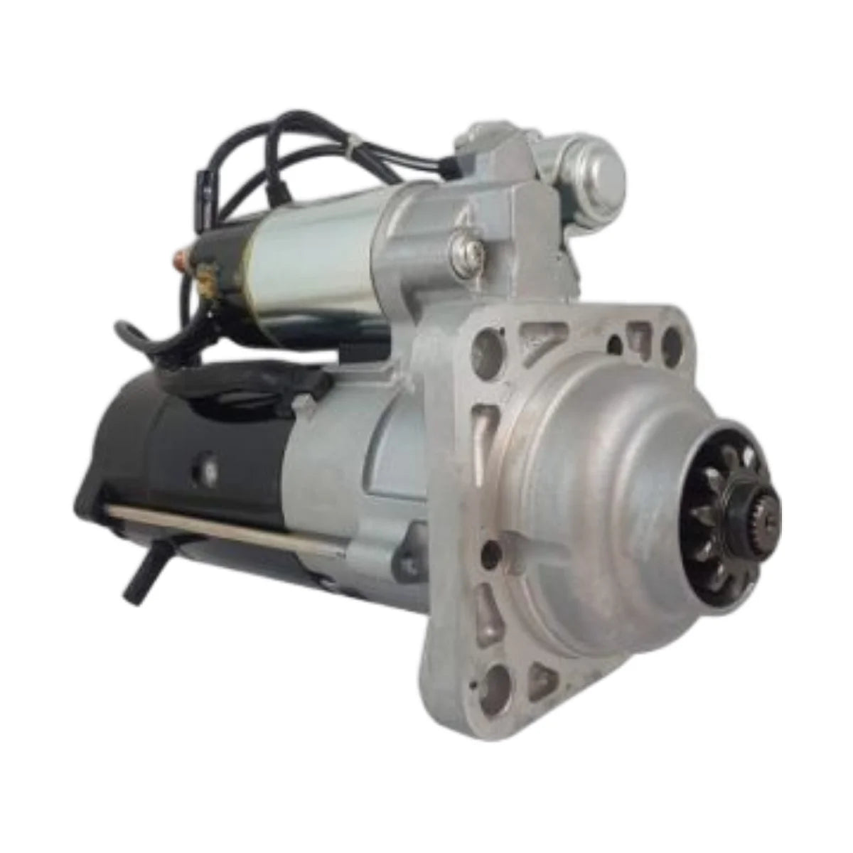 Image of a starter motor on a white background.