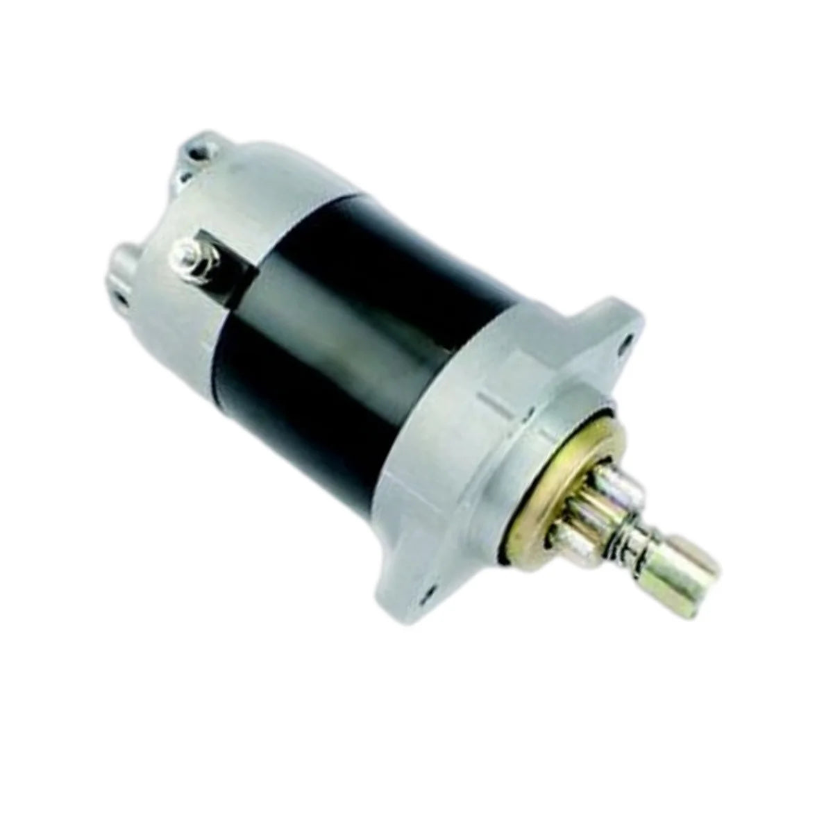Image of a starter motor on a white background.