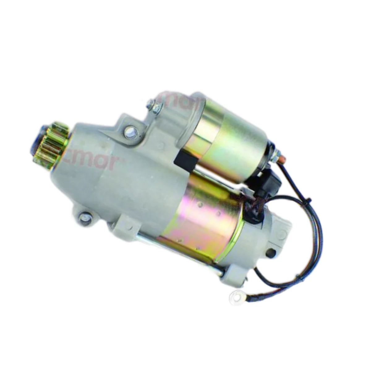 Image of a starter motor on a white background.