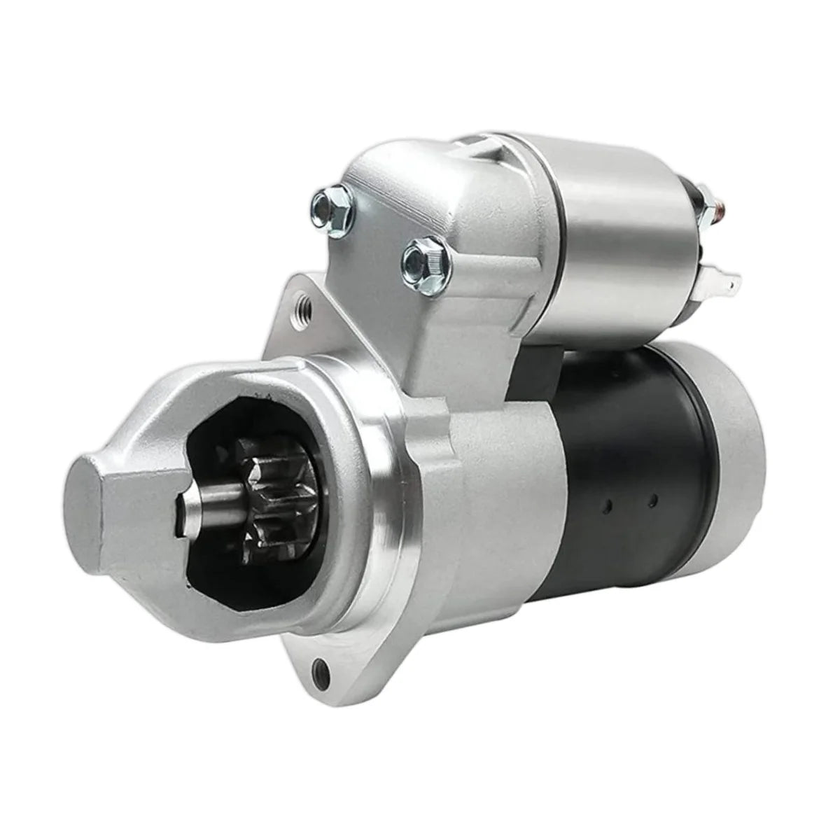 Image of a starter motor on a white background.