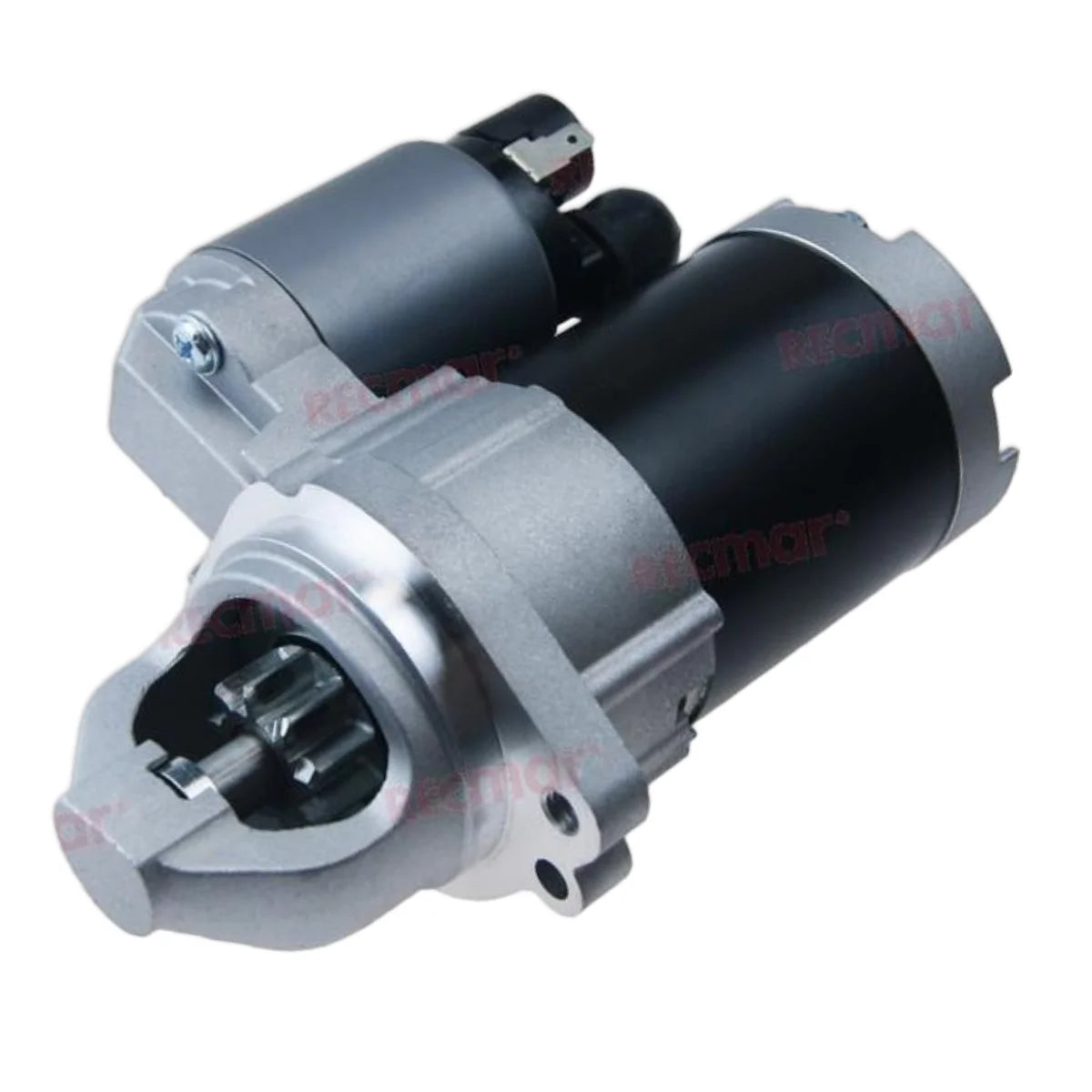 Image of a starter motor on a white background.