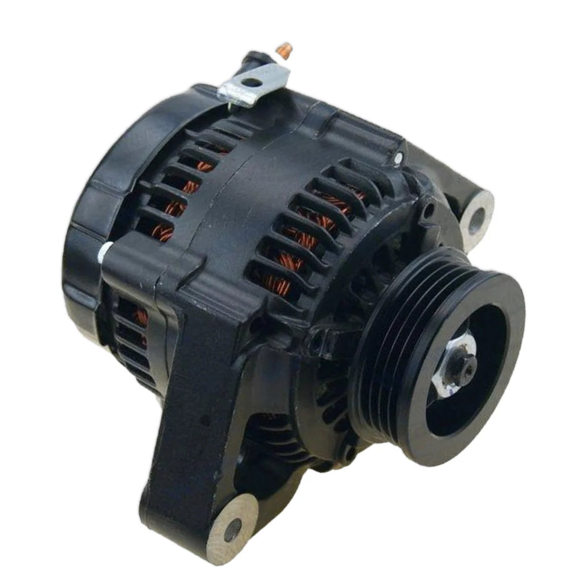 Image of an alternator on a white background.