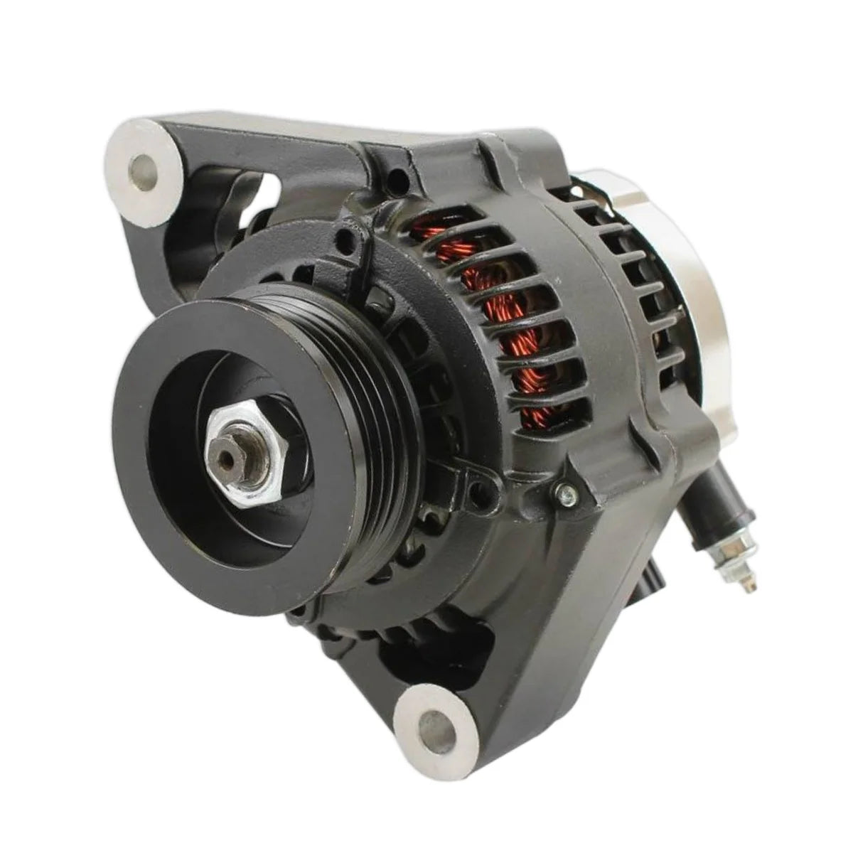 Image of an alternator on a white background.