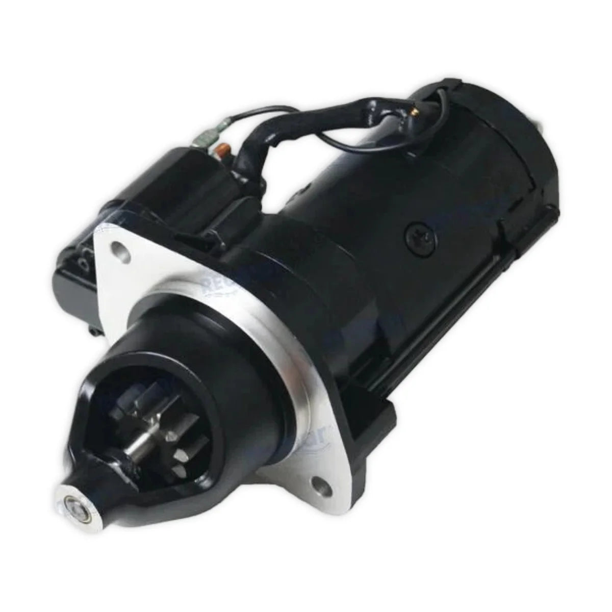 Image of a starter motor on a white background.