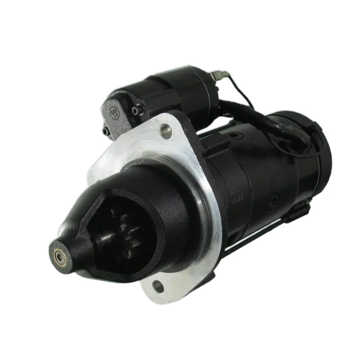 Image of a starter motor on a white background.