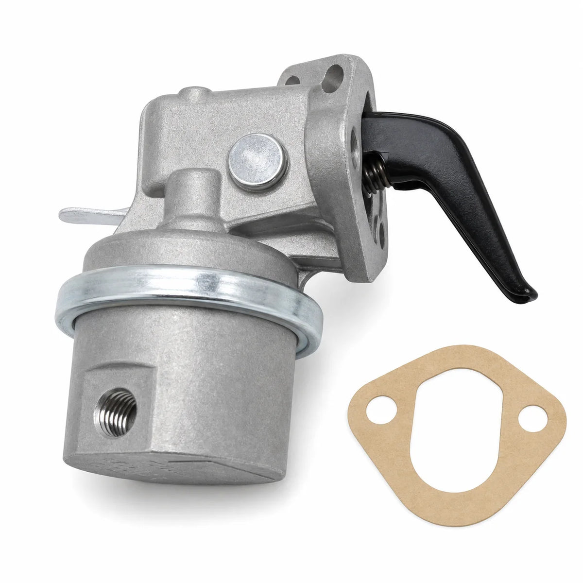 REC3582310 Recmar diesel fuel lift pump for Volvo Penta engines with mounting gasket and black priming lever