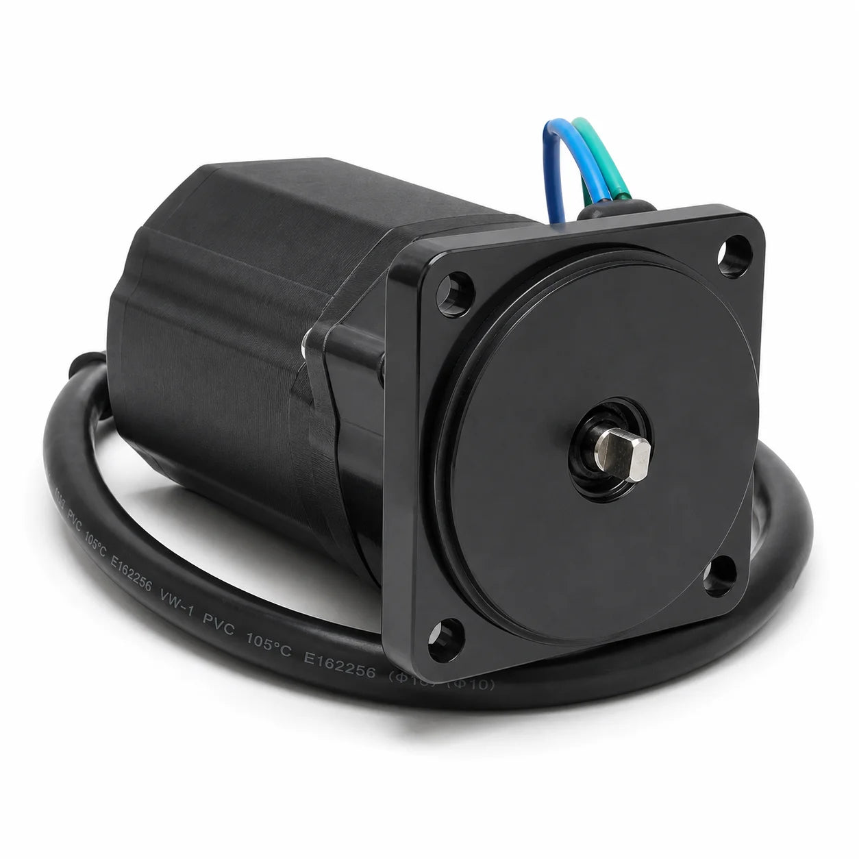 REC36120-ZW4-H12 power tilt trim motor with black 4-bolt flange and blade shaft for Honda and Suzuki outboards