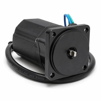REC36120-ZW4-H12 power tilt trim motor with black 4-bolt flange and blade shaft for Honda and Suzuki outboards