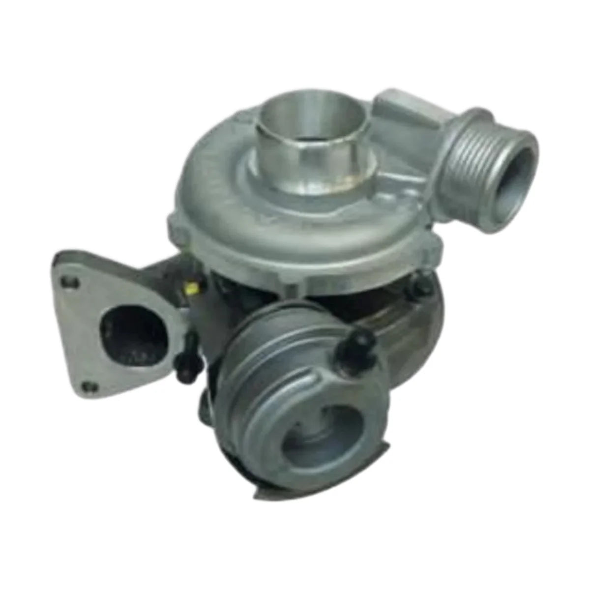 Image of a turbocharger on a white background.