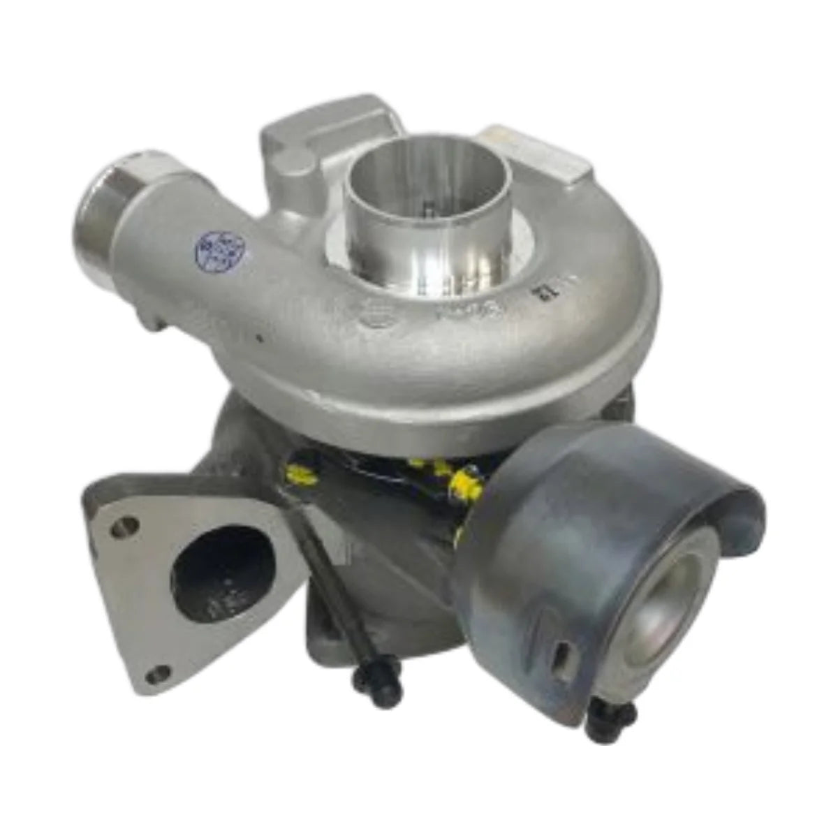 Image of a turbocharger on a white background.