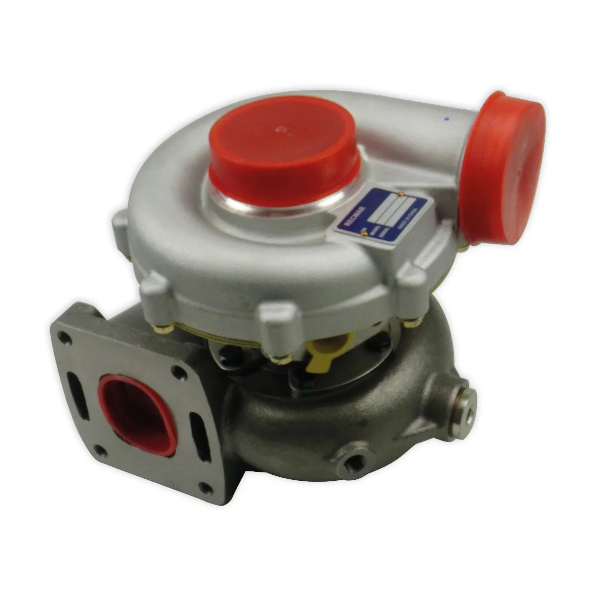 Image of a turbocharger on a white background.