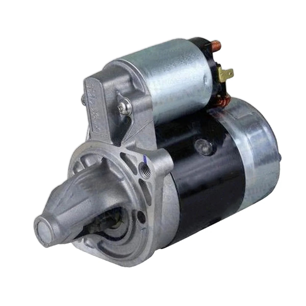 Image of a starter motor on a white background.