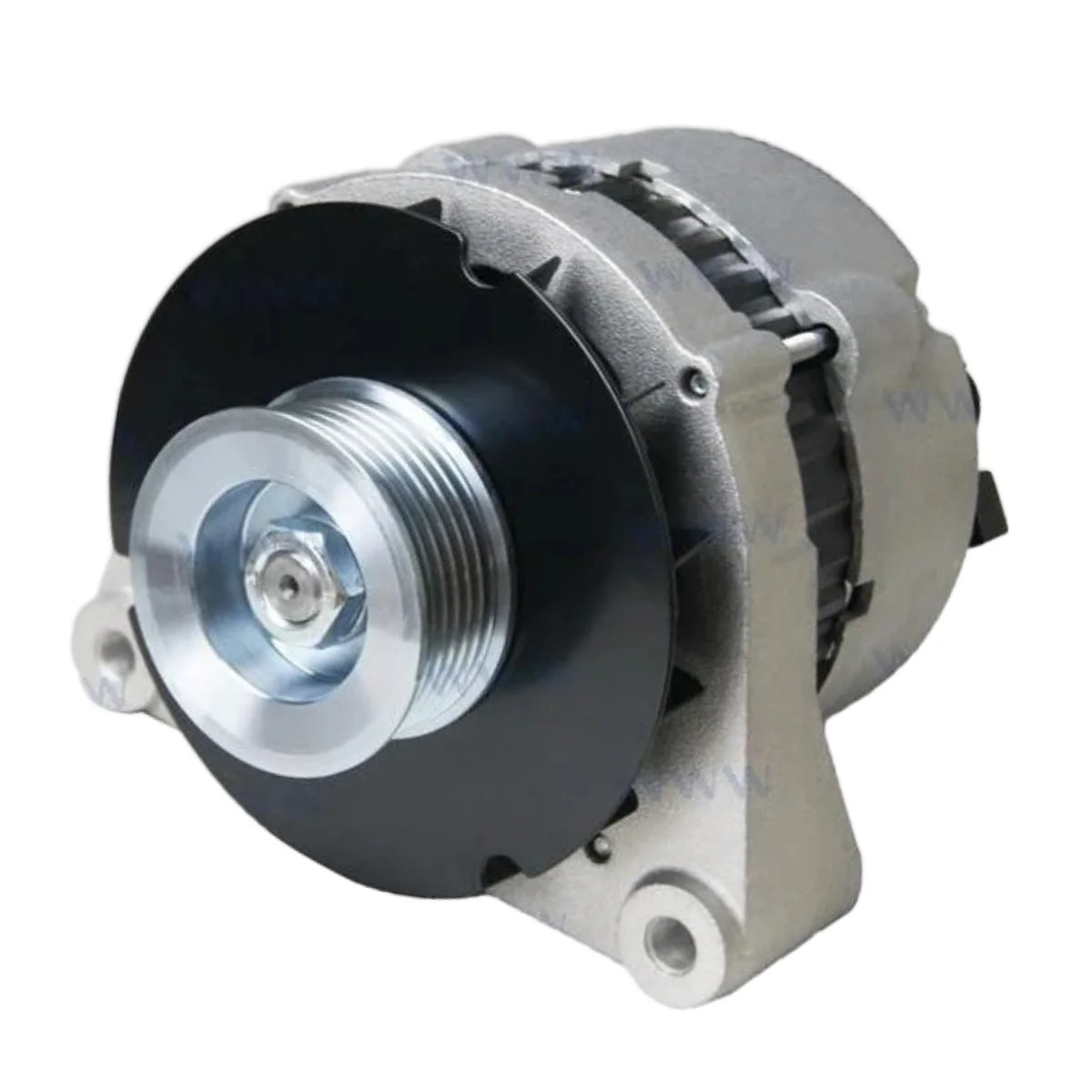 Image of an alternator on a white background.