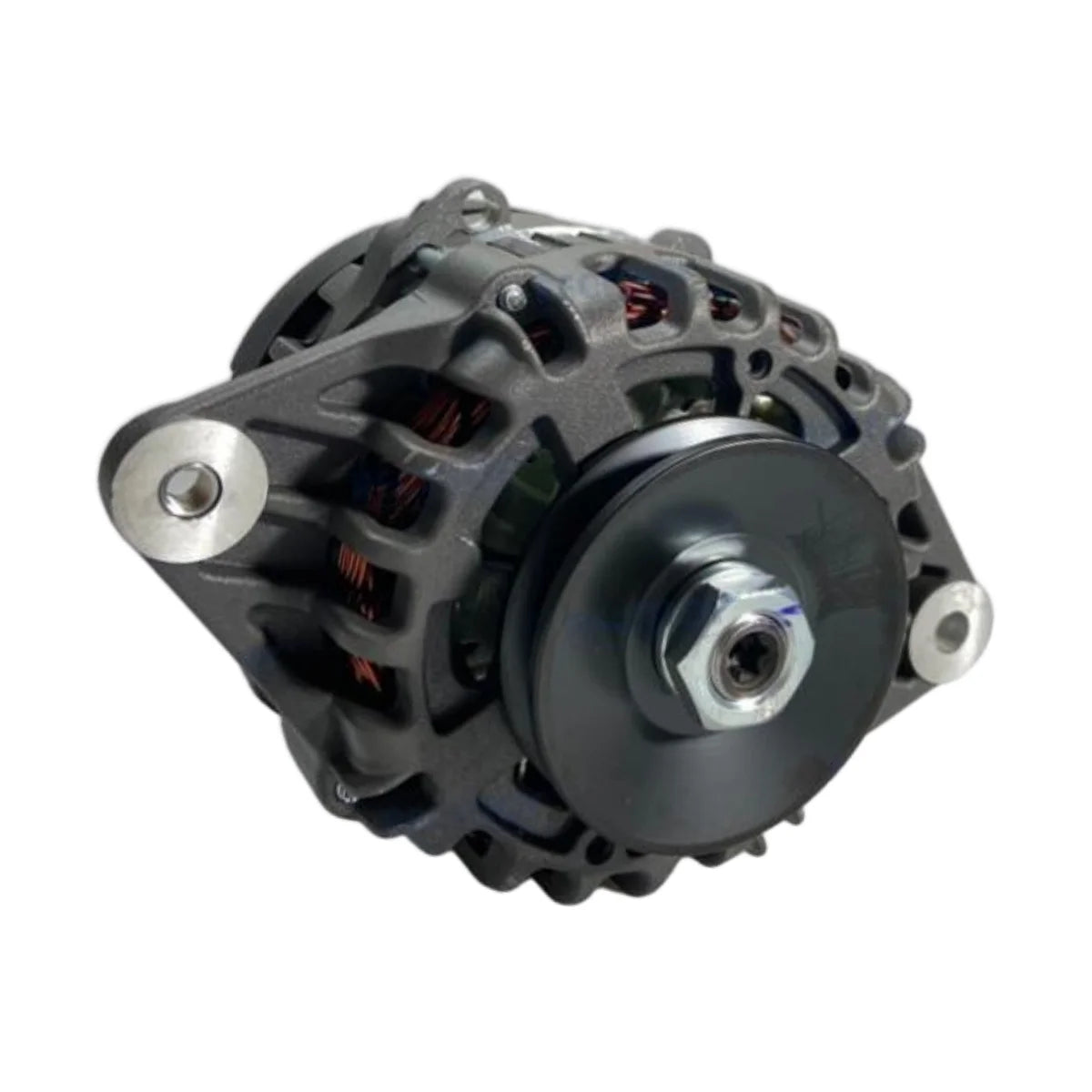 Image of an alternator on a white background.
