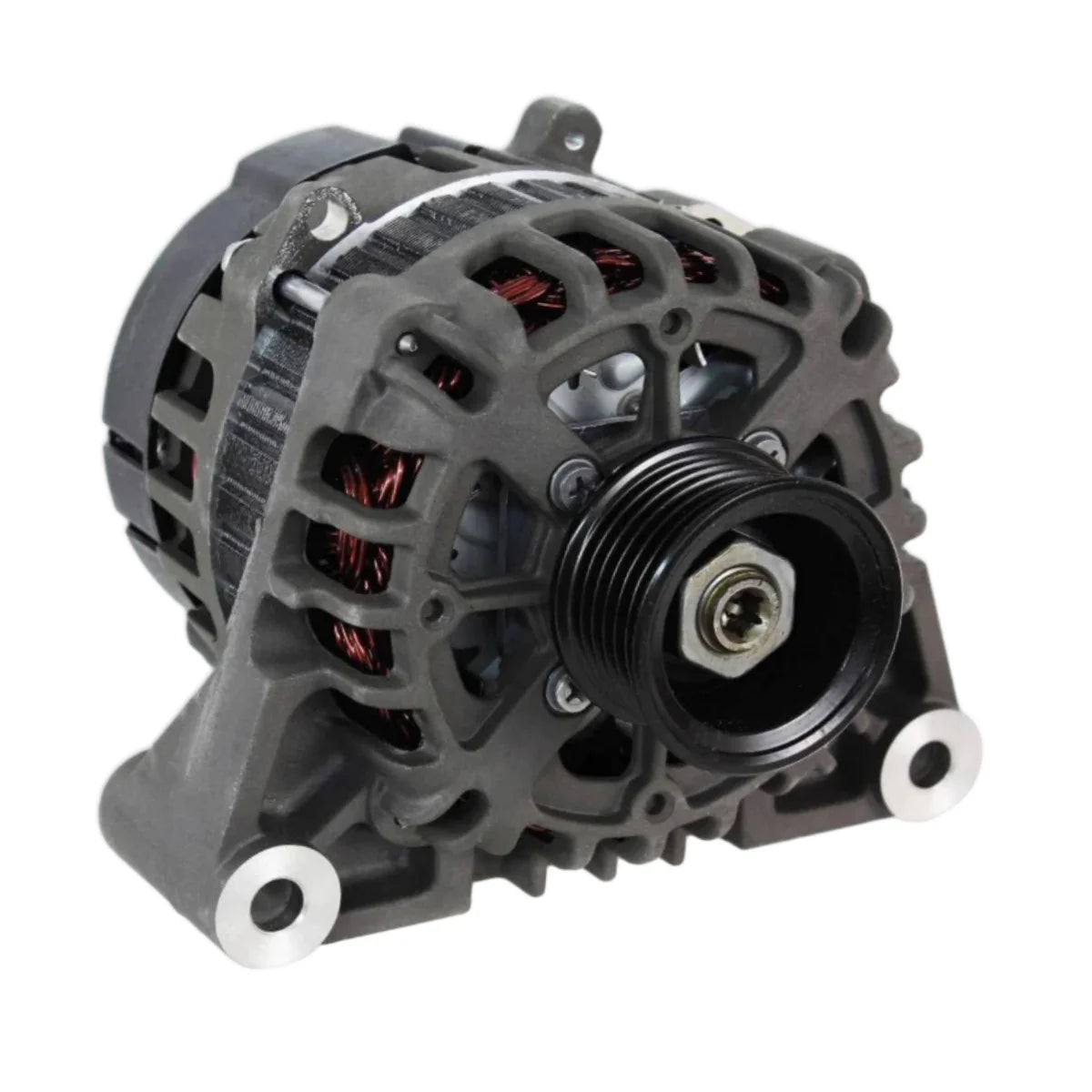 Image of an alternator on a white background.