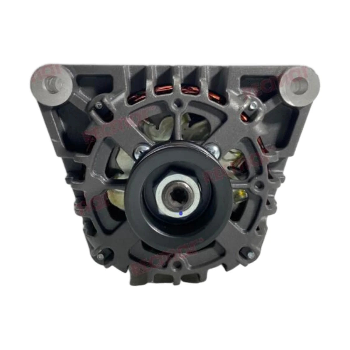 Image of an alternator on a white background.