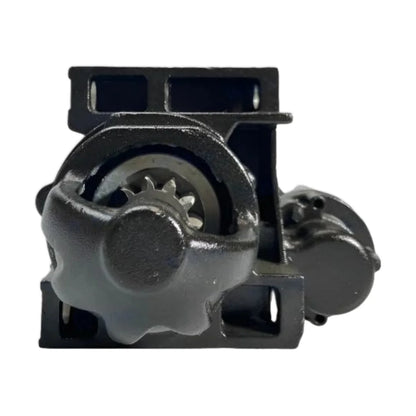 Image of a starter motor on a white background.
