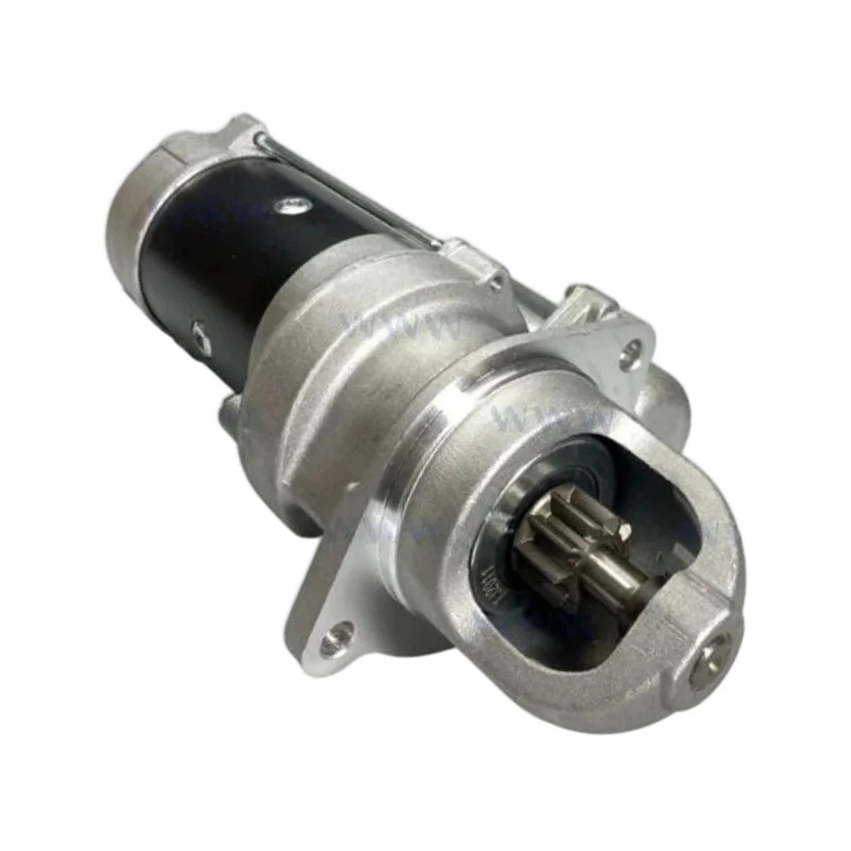 Image of a starter motor on a white background.