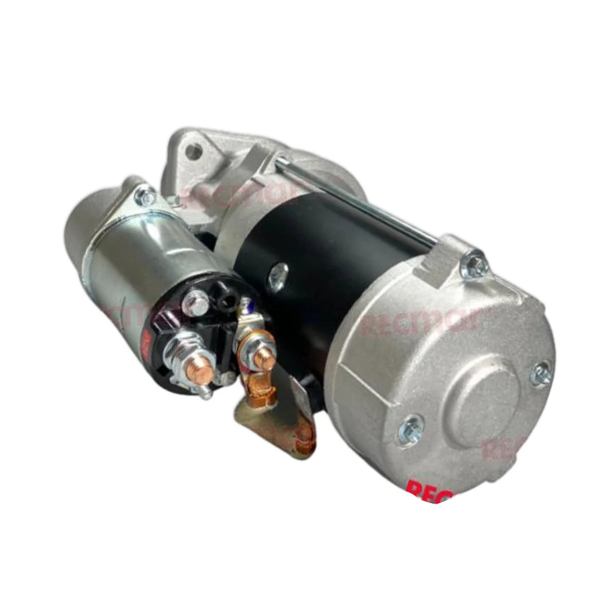 Image of a starter motor on a white background.
