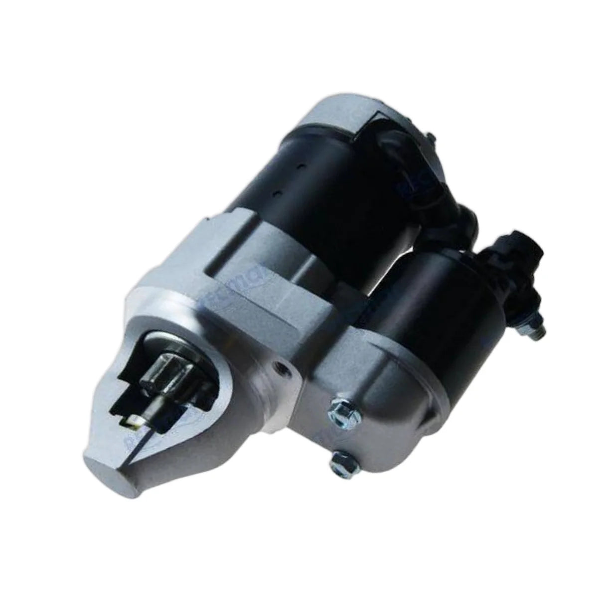 Image of a starter motor on a white background.