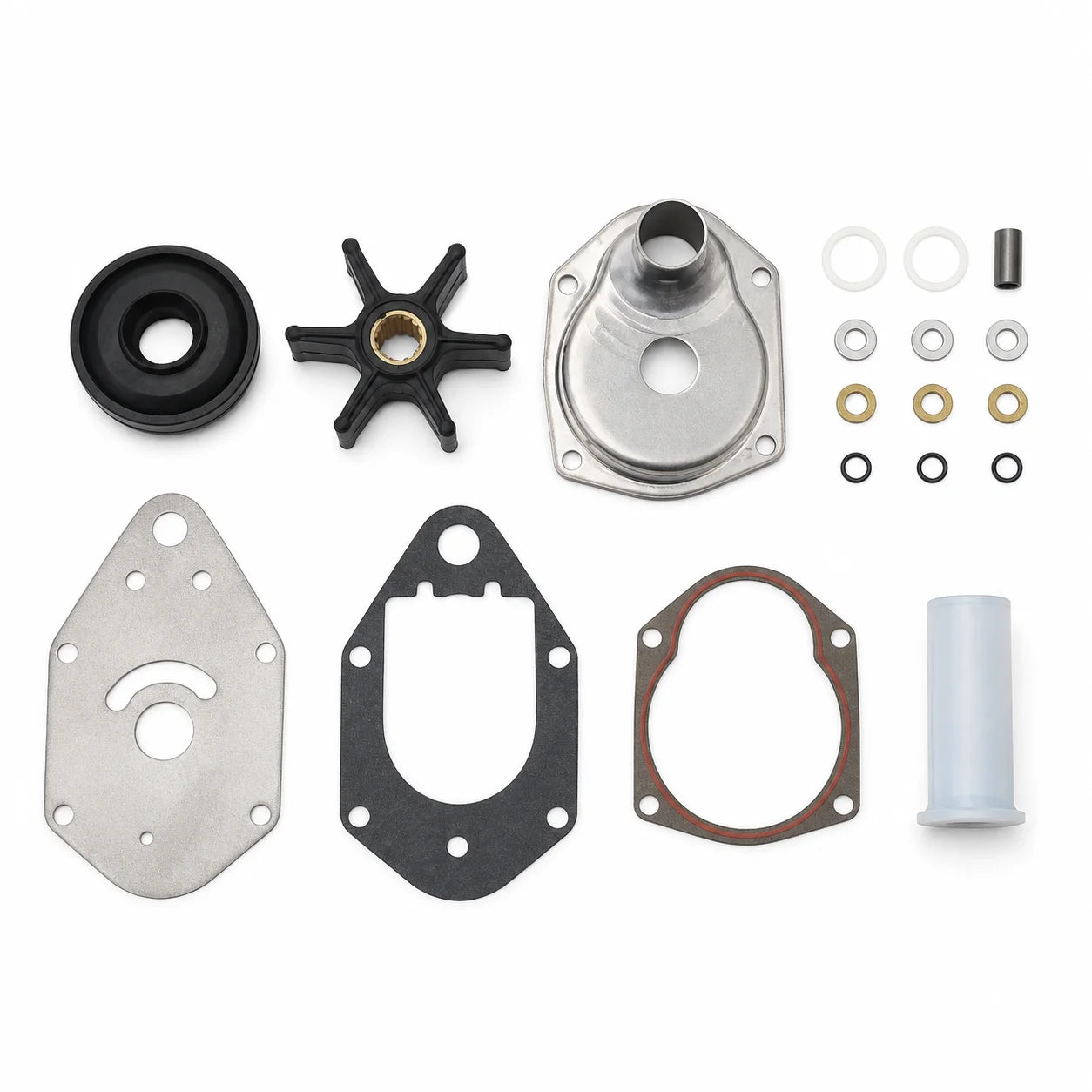 REC46-812966A12 Recmar complete water pump repair kit for Mercury Mariner outboards with impeller, housings, wear plate, gaskets and seals