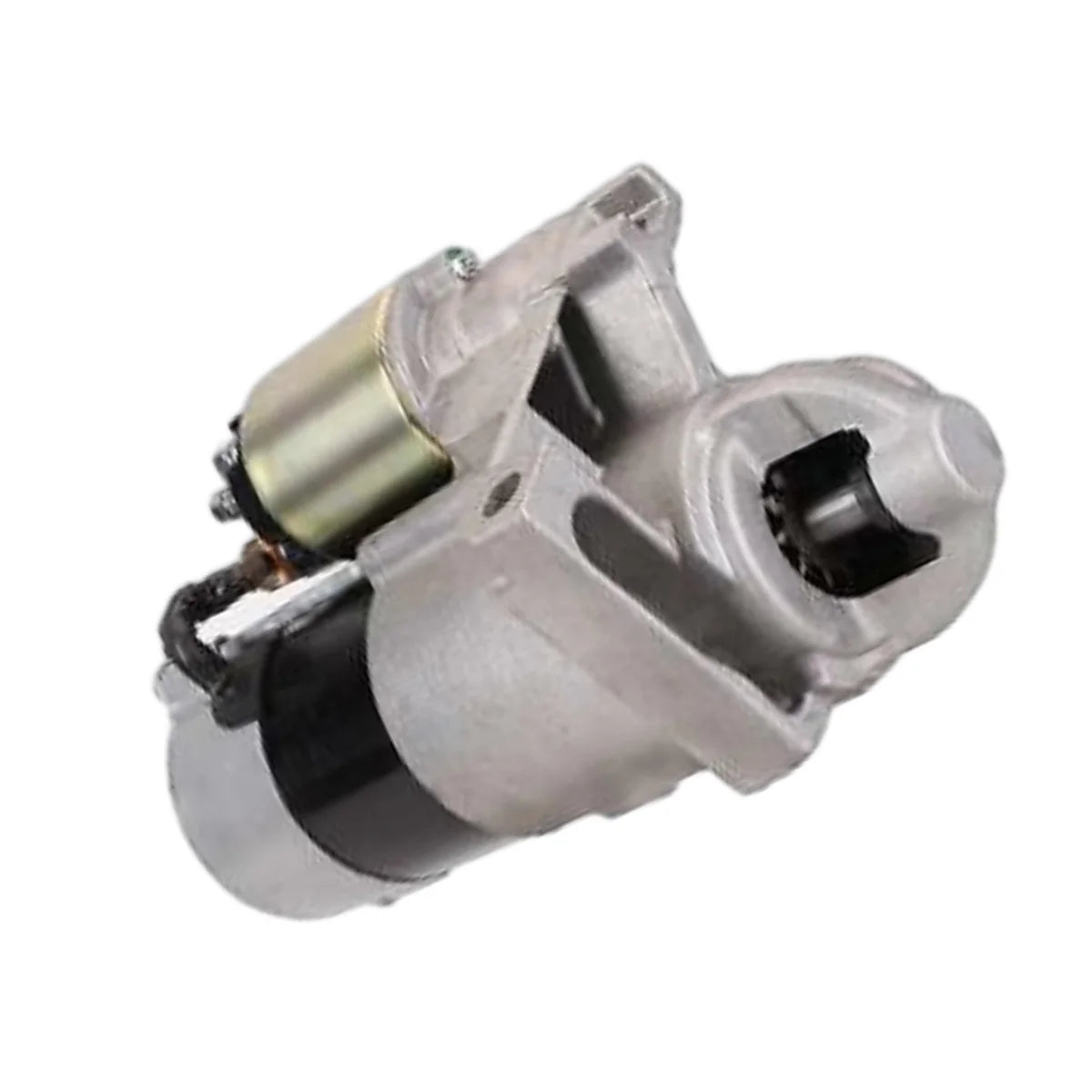 Image of a starter motor on a white background.