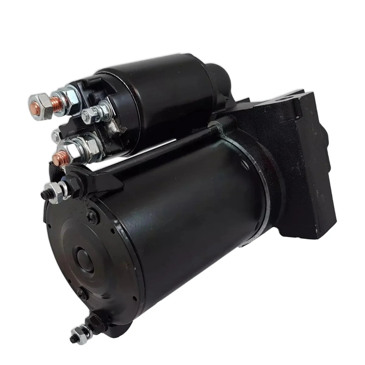 Image of a starter motor on a white background.