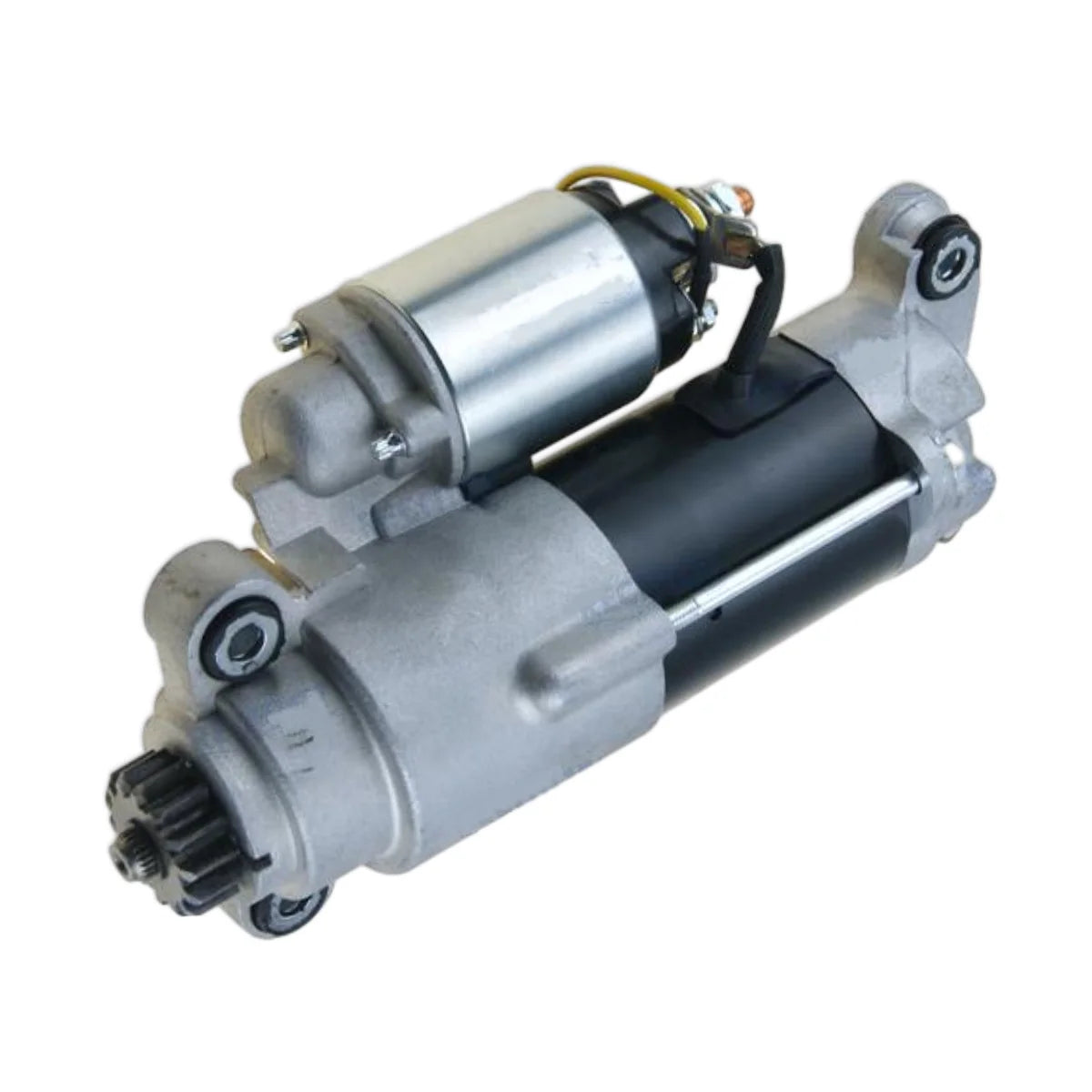 Image of a starter motor on a white background.