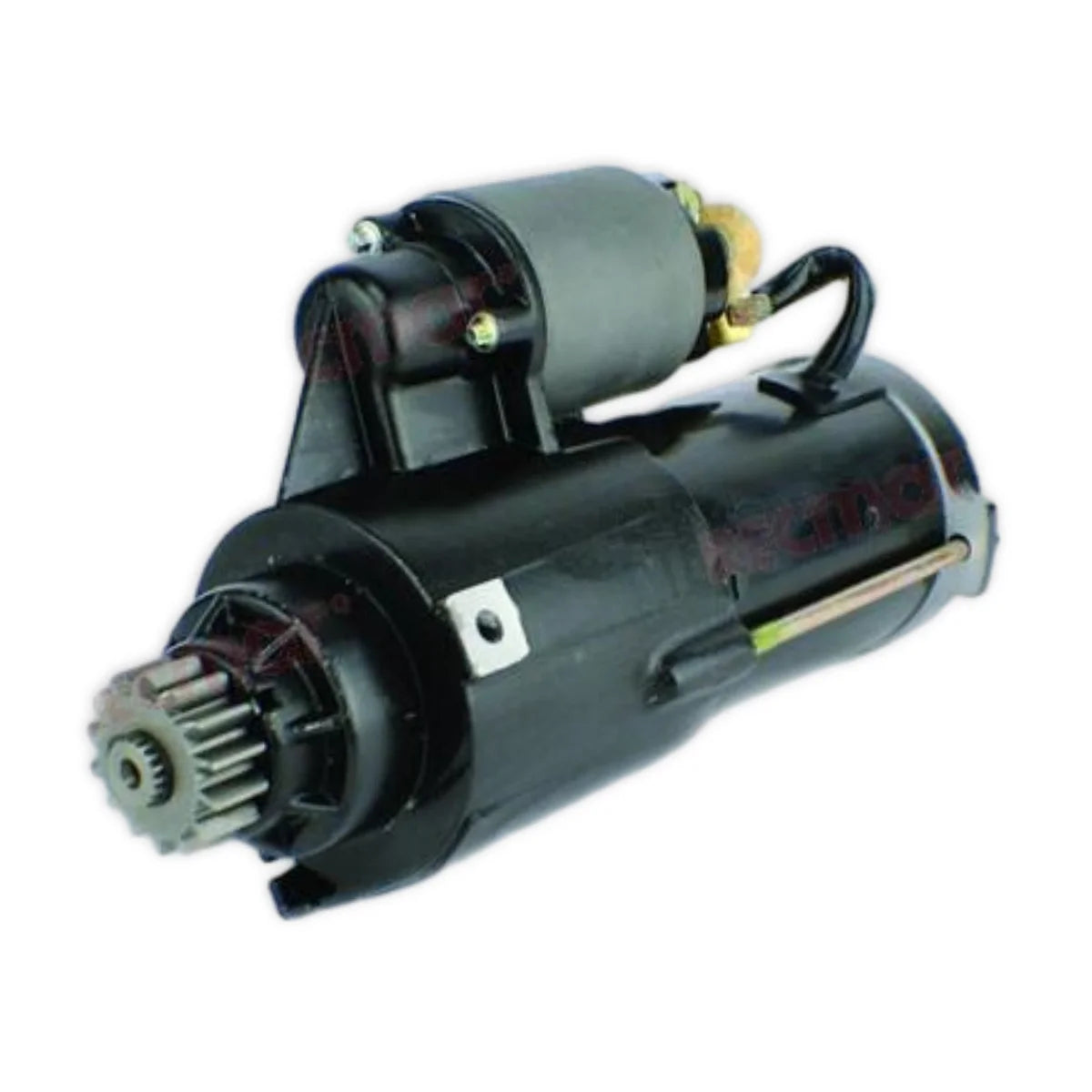 Image of a starter motor on a white background.
