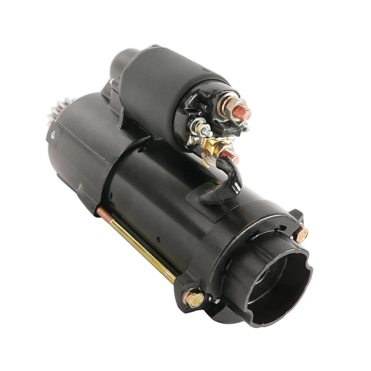 Image of a starter motor on a white background.