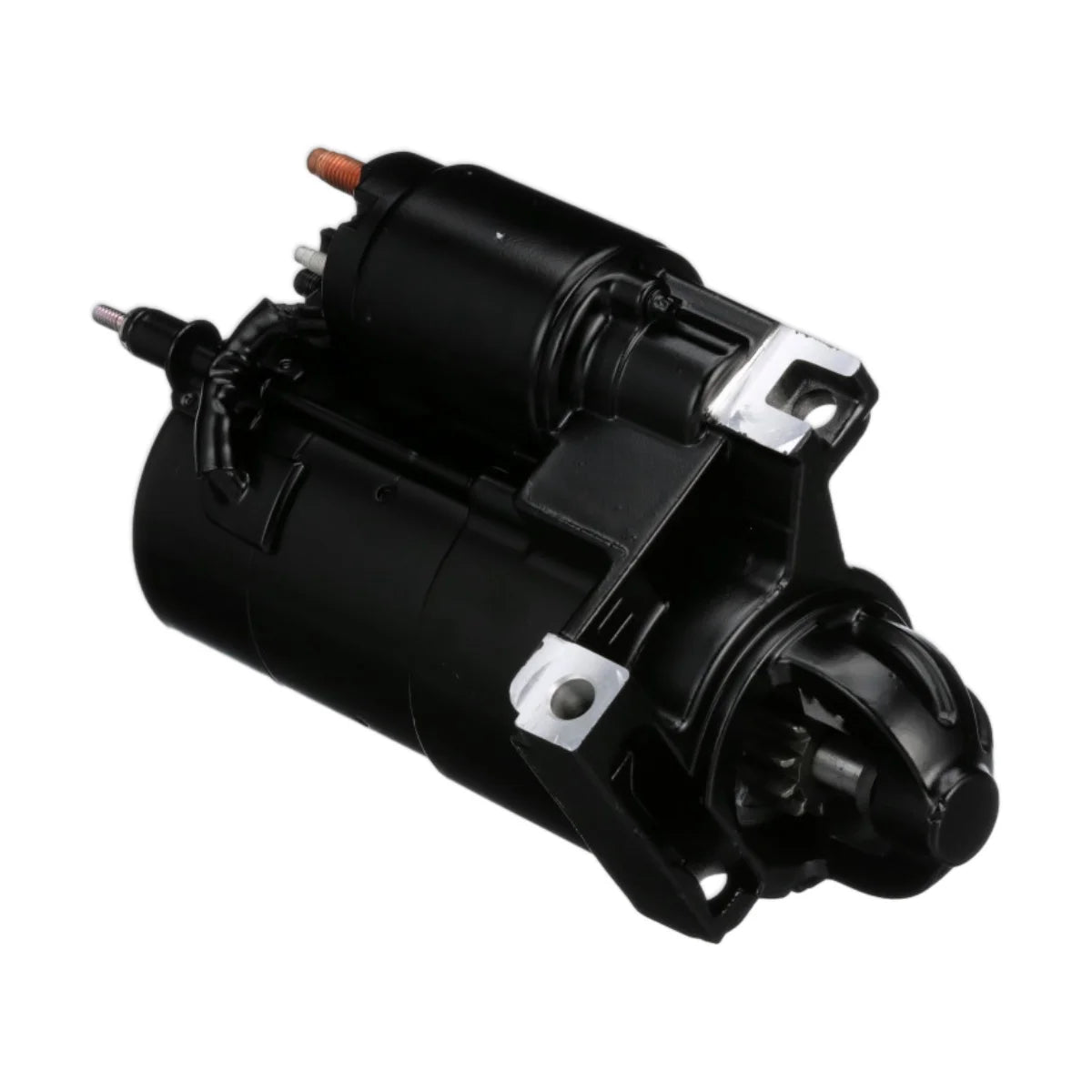 Image of a starter motor on a white background.