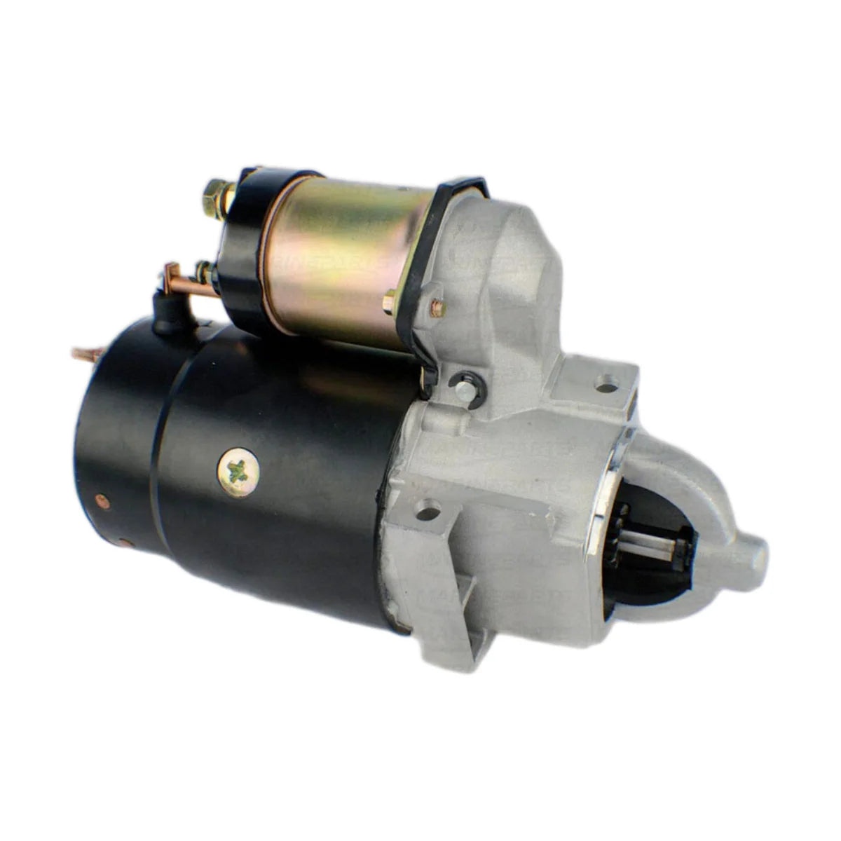 Image of a starter motor on a white background.