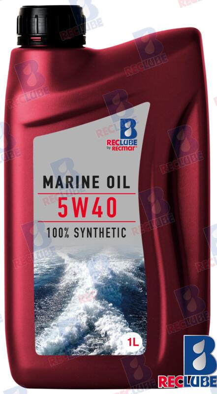 ACEITE DE MOTOR MARINO VOLVO PENTA 100 % SINTÉTICO 5W40-1 X6 | OEM 5W40U6 | LUBRICANTES | RECMAR
