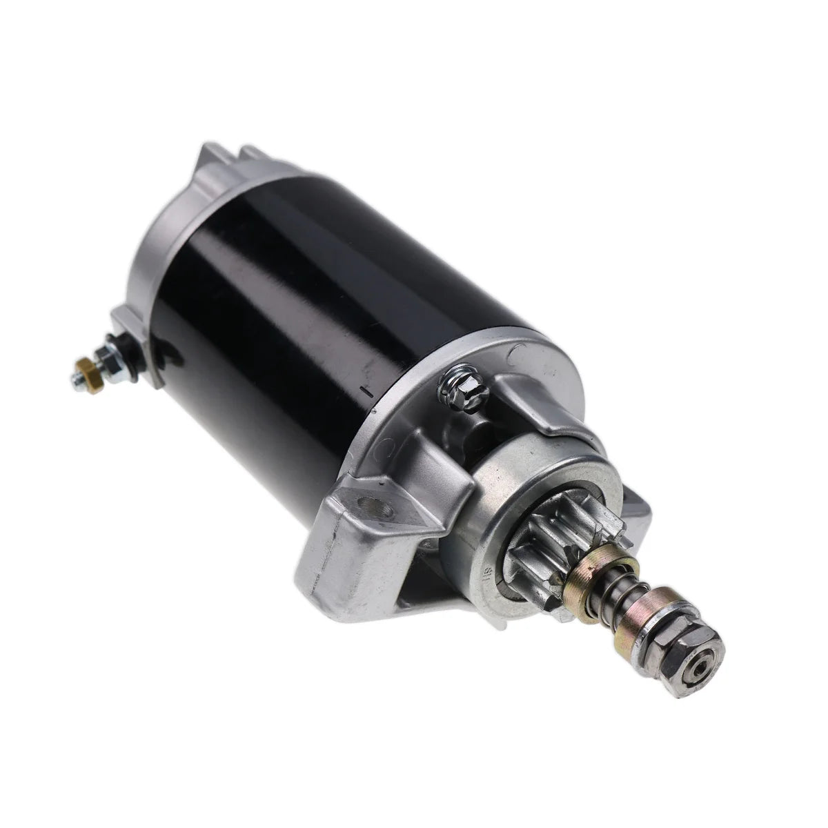 Image of a starter motor on a white background.