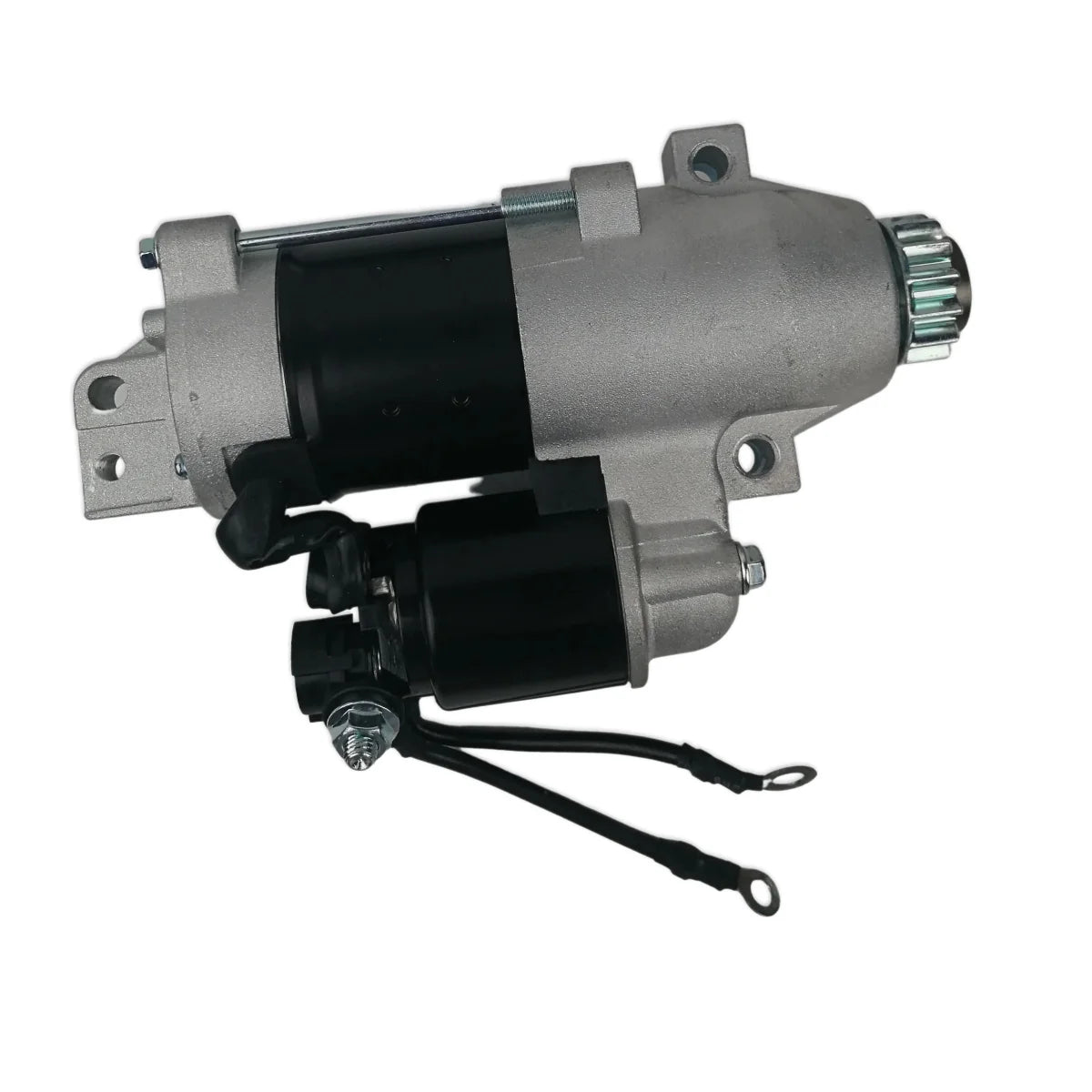 Image of a starter motor on a white background.