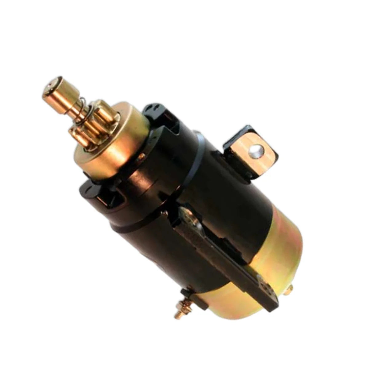 Image of a starter motor on a white background.