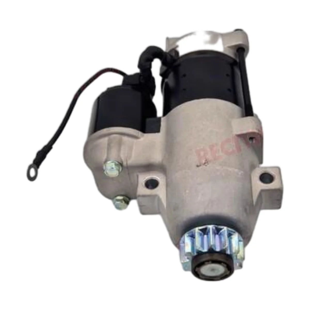 Image of a starter motor on a white background.
