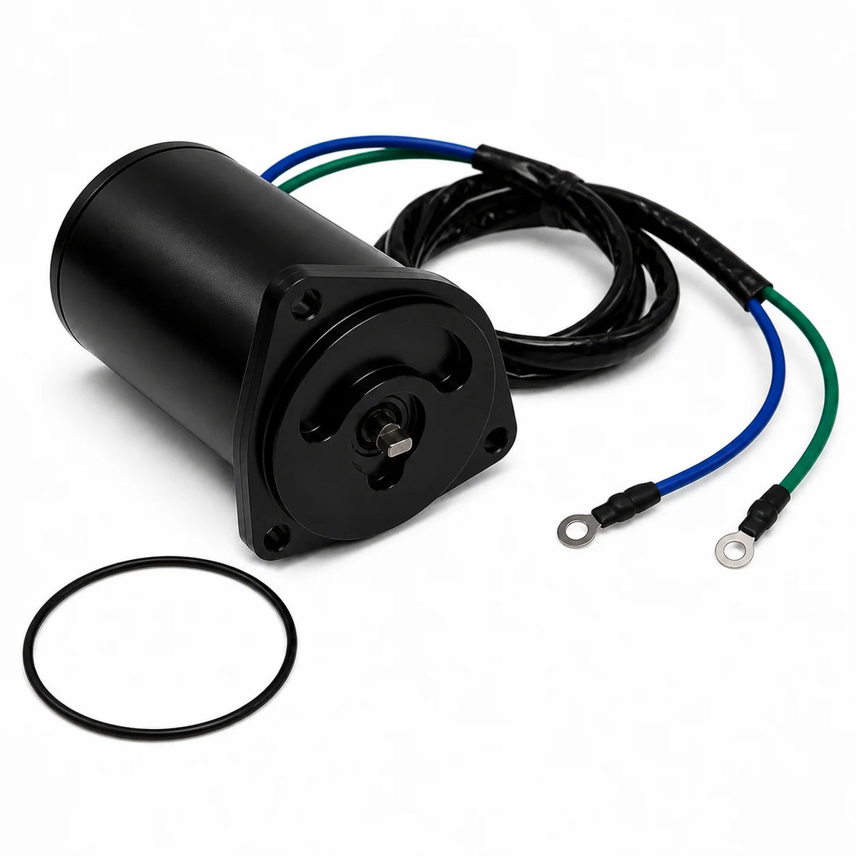 Image of a Yamaha outboard trim motor on white background.