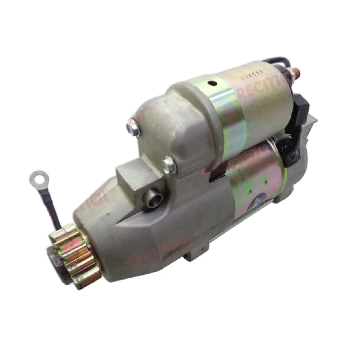Image of a starter motor on a white background.