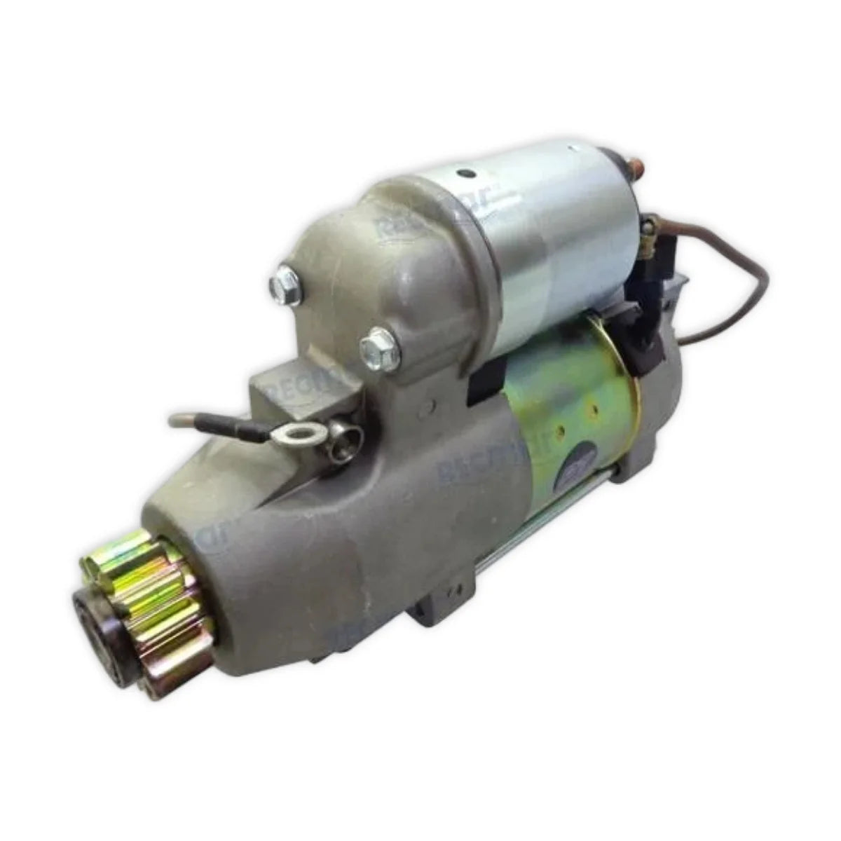 Image of a starter motor on a white background.