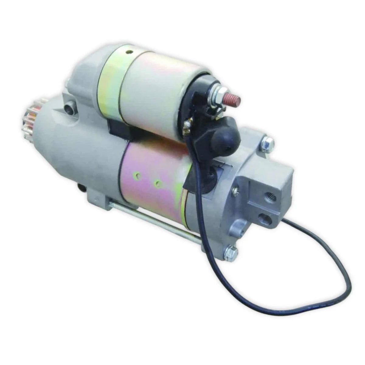 Image of a starter motor on a white background.