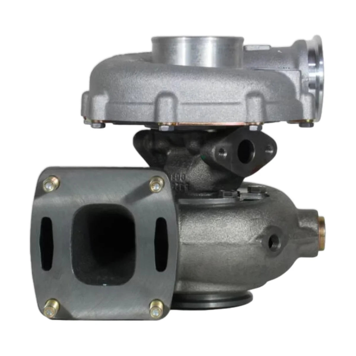 Image of a turbocharger on a white background.